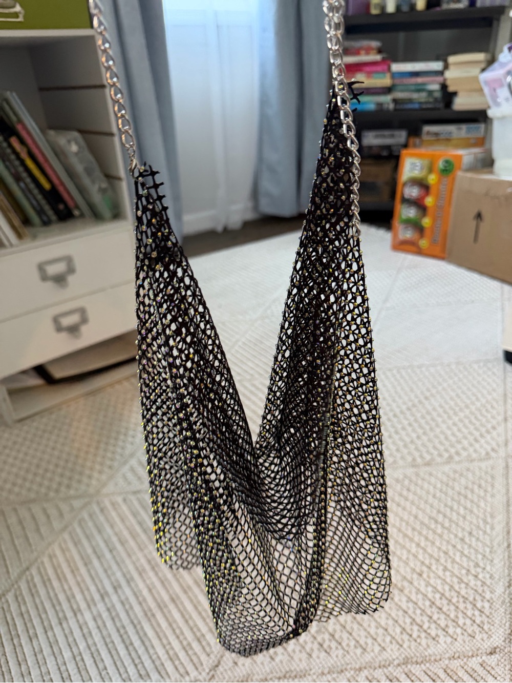 Black Mesh Chain top